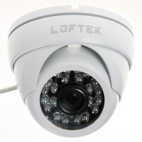 史低！LOFTEK 24 LED 紅外彩色日/夜用安全監控攝像頭，原價$59.99，現用折扣碼后僅$18！