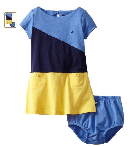 Nautica Baby-girls Infant Color Block Dress    $12.38（61%off）