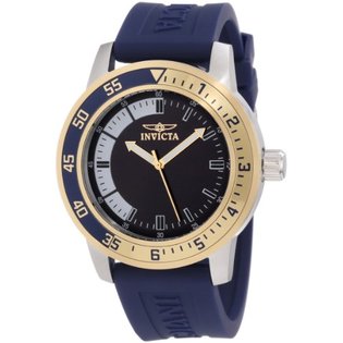 Invicta Men's 12847 Specialty Blue Dial Watch with Gold/Blue Bezel   $46.02（91%off）