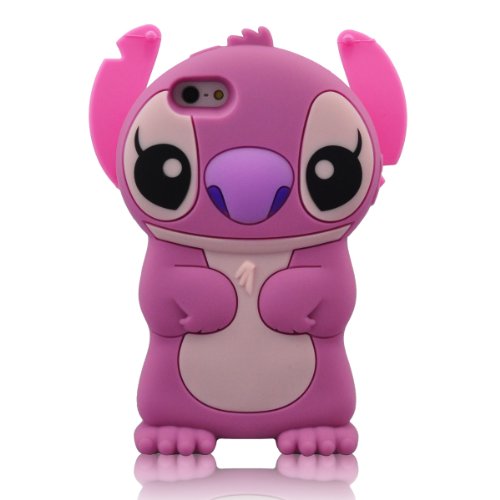 Disney Purple 3d Stitch Movable Ear Flip Soft Case Cover for Iphone 5(16g/32gb/64gb) Xmas Gift  $3.60 