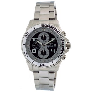 Invicta Men's 7390 Signature Chronograph Black Dial Stainless Steel Watch   $73.99 （91%off）