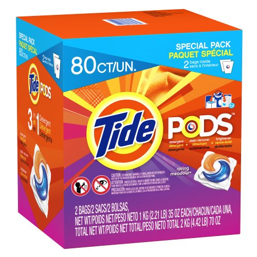 实用囤货！汰渍Tide洗衣球（80个装） $18.5免运费