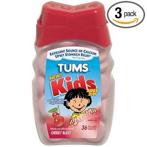 Tums Kids Chewable Tablets, Cherry Blast, 36-Count Bottles (Pack of 3)  $16.27(10%off)+ Free Shipping 