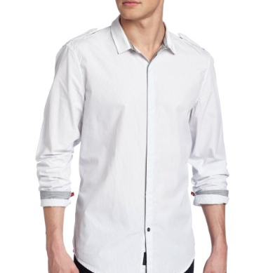 Calvin Klein Jeans Men's Mono Stripe Long Sleeve Woven $28.08(60%off)