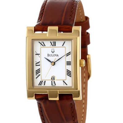Bulova 寶路華 97B41 男士白色錶盤石英腕錶 特價$85.00