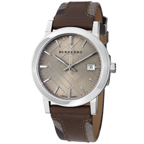 Burberry Men's BU9020 Large Check Leather on Canvas Strap Watch $289.99(27%off) + Free Shipping 