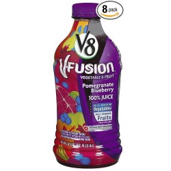 V8 V-Fusion Pomegranate Blueberry 100% Juice, 46-Ounce Bottles (Pack of 8) $16.69