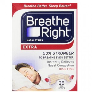 Breathe Right Nasal Strips 鼻舒乐鼻塞通气/打鼾治疗贴/止鼾贴，26片 加强型，原价$13.99，现仅售$9.49