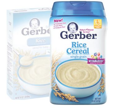 Gerber Baby Cereal DHA嘉宝益生菌大米米粉1段（适用于四个月以上宝宝）227g*6包   $11.17