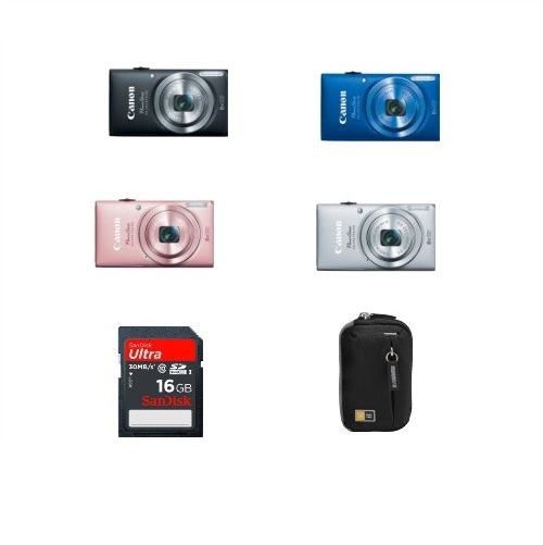 Canon PowerShot ELPH 115 16 MP Digital Camera Kit (Blue)   $89.99