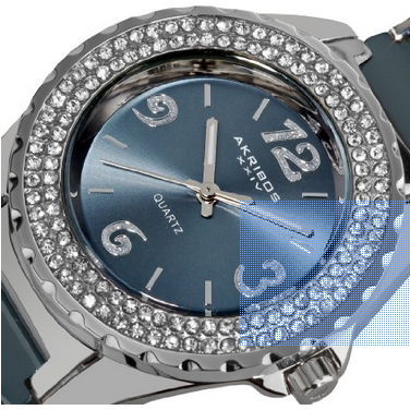 Akribos XXIV Women's AK514GY Ceramic Crystal Bracelet Watch $31.11(91%off) 