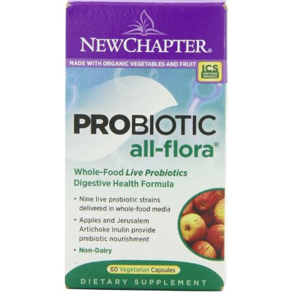 New Chapter Organics Probiotic All-Flora Vegetarian Capsules, 60-Count $14.59 with Ss