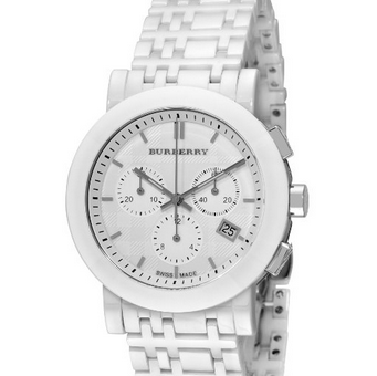 Burberry Women's BU1770 Ceramic White Chronograph Dial Watch  $479.00(52%off) 