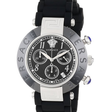 Versace Men's 95CCS9D008 S009 Reve Ceramic Black Stainless Steel Chronograph Watch  $1035