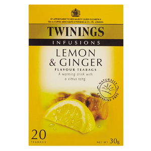 Twinings 川宁柠檬干姜花草茶20袋*6盒装, 现仅售$13.55，免运费！