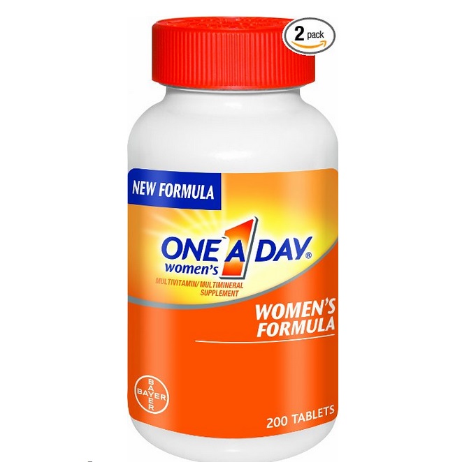 史低價！One-A-Day 拜耳女性專用綜合維生素礦物質片，200粒/瓶，共2瓶，原價$37.34，現僅售$22.74，免運費