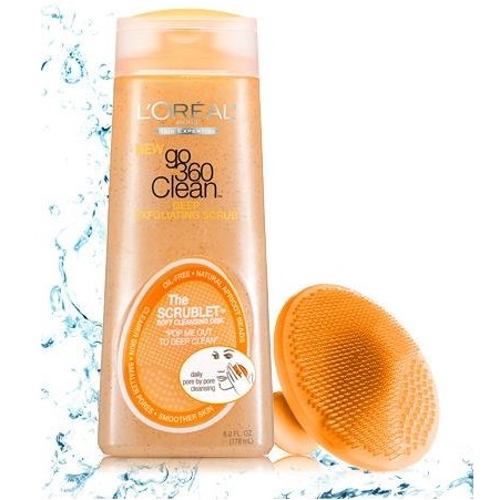L'Oreal Paris Go 360 Clean, Deep Exfoliating Scrub,Natural Apricot Beads, 6-Fluid Ounce, only $2.85, free shipping