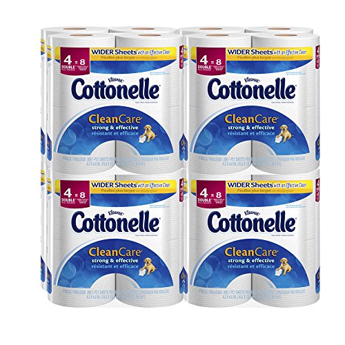 Cottonelle Clean Care Toilet Paper, Double Roll, 4 Count (Pack of 8), only $13.19, free shipping after clipping coupon and using Subscribe and Save service