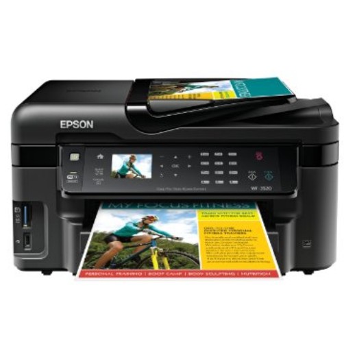 Epson WorkForce WF-3520 Wireless All-in-One Color Inkjet Printer, Copier, Scanner, 2-Sided Duplex, ADF, Fax. Prints from Tablet/Smartphone. AirPrint Compatible (C11CC33201) $109.32+free shipping