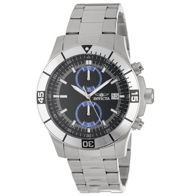 Invicta Men's 12652 Specialty Chronograph Black Textured Dial Stainless Steel Watch $58.50+free shipping