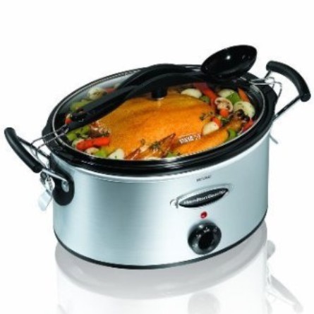 Hamilton Beach 6-Quart Oval Stay Or Go Slow Cooker , Stainless Steel $27.00+free shipping