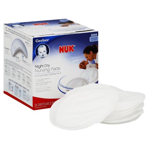 NUK 一次性 抛弃型 超薄呼吸型夜间防溢乳垫 24片    $3.97