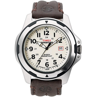 Timex Men's T49261 Expedition Rugged Field Shock Analog Brown Leather Strap Watch   $39.99(43%off)