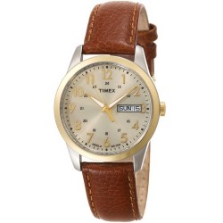 Timex Men's T2N105 Elevated Classics Dress Brown Leather Strap Watch $33.92(32%off) 