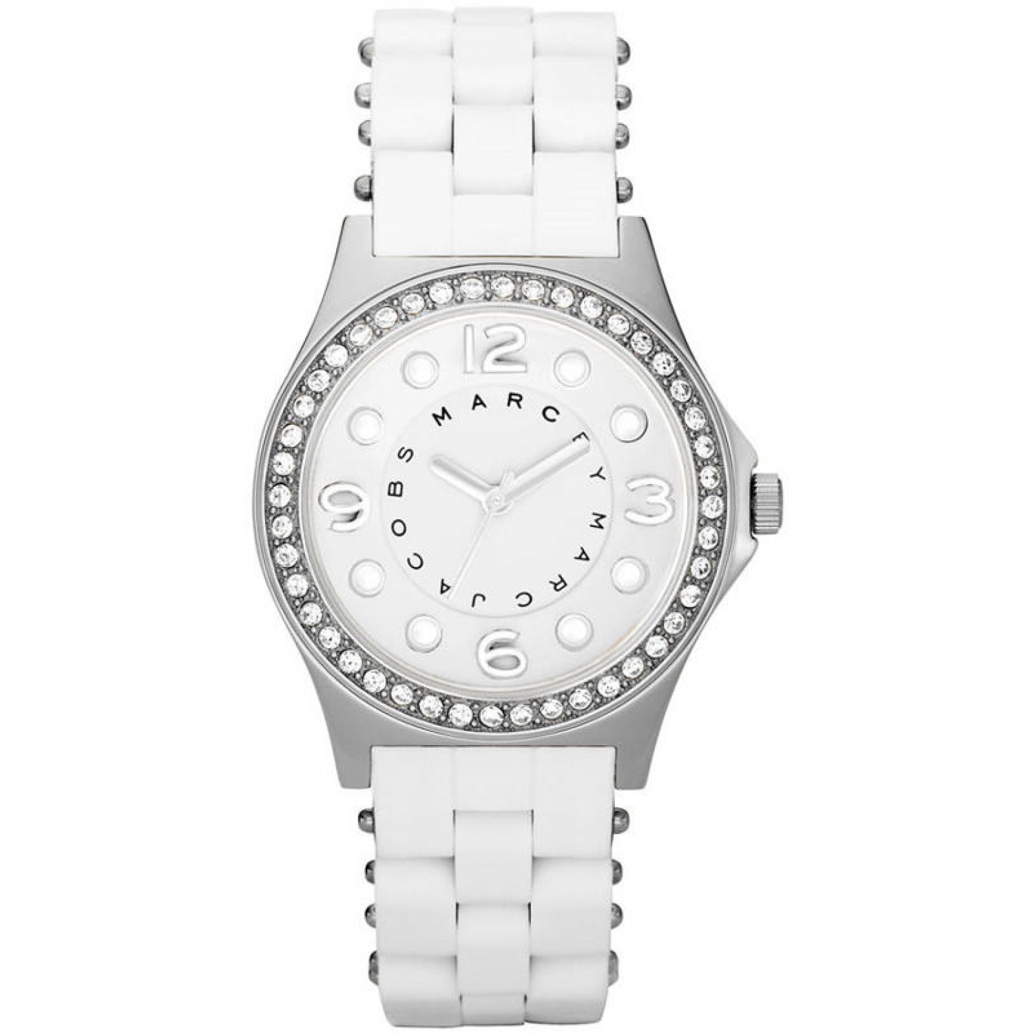 MARC BY MARC JACOBS MBM2535 白色鑲鑽石英手錶   特價$147.99包郵 