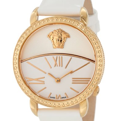 Versace Women's 93Q80D002 S001 Krios White Enamel and Sunray Dial Patent Leather Watch $570.00 (60% off) 