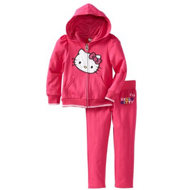 Hello Kitty 2-6X 女宝连帽卫衣和裤子两件套 特价$19.99(57%off)