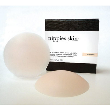 Nippies Skin - Reusable Natural Looking Ultra Thin Matte Silicone Nipple Cover Pasties - ADHESIVE - Light $26.50