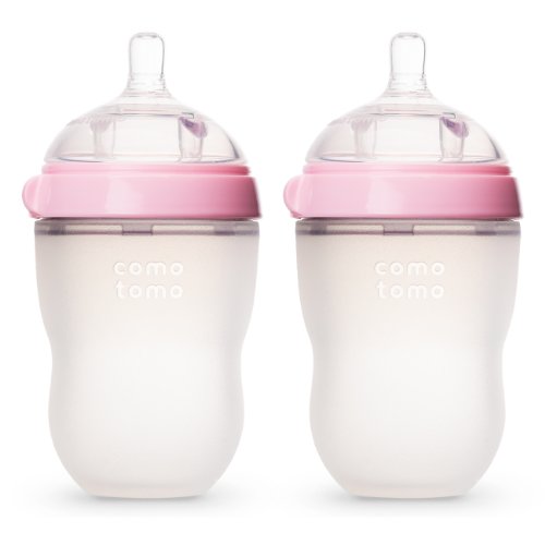 Comotomo Baby Bottle, Pink, 8 Ounce, 2 Count , only $19.19