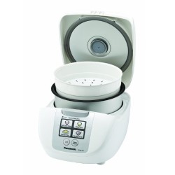 Panasonic 5 Cup (Uncooked) Rice Cooker with Fuzzy Logic and One-Touch Cooking for Brown Rice, White Rice, and Porridge or Soup – 1.0 Liter – SR-DF101 (White)  $69.34