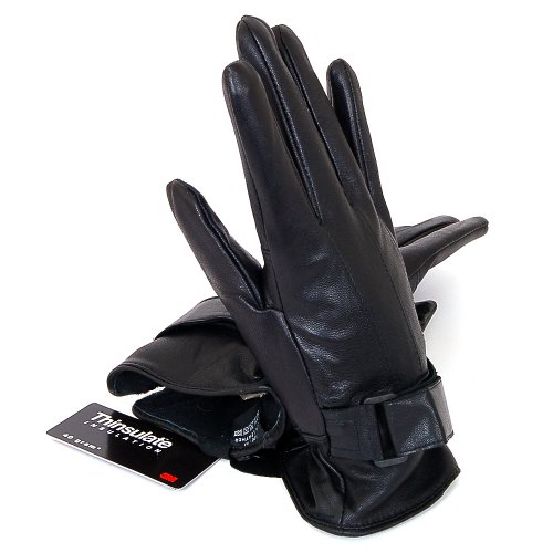 Alpine Swiss Men's Velcro Strap Thinsulate Lining Insulated Leather Gloves     $7.99（60%off）