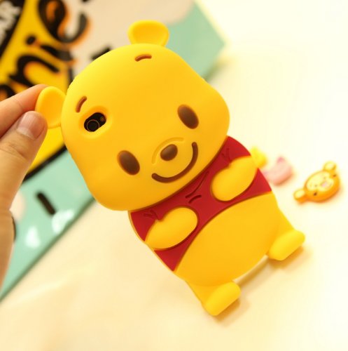 New 3D Cute Disney Winnie The Pooh Bear soft silicone case cover For iphone 5 5G  $3.39 + Free Shipping 