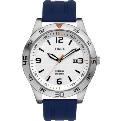 Timex Men's T2N696 Elevated Classics Dress Sport Collection Blue Resin Strap Watch $19.99