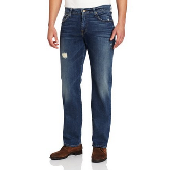 好莱坞热门品牌7 For All Mankind男士 Austyn 磨白直筒牛仔裤 特价$49.61
