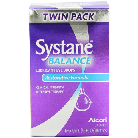 Systane Balance Lubricant Eye Drops, Restorative Formula, Two 10 ml, 0.66 Ounce $14.24