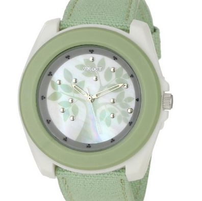 Sprout Women's ST2019MPLG Light Green Organic Cotton Strap Watch $25.95(26%off) + Free Shipping  