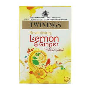 英国Twinings皇家唐宁茶柠檬干姜花草茶20袋*6盒装 不含咖啡因 $16.18包邮
