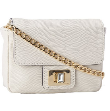 Juicy Couture Emblazon Leather Mini G Cross Body,Optic White,One Size $98.96 (23%off)  