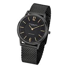 Stuhrling Original Men's 122.33551 Classic Ascot Somerset Elite Swiss Quartz Ultra Slim Black Mesh Bracelet Watch   $72.00（82%off） 