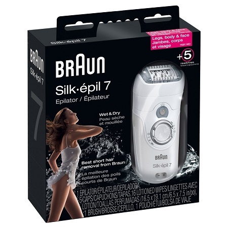 Braun SE7681 Silk-épil 7 Wet and Dry Epilator, Whit, only $61.99, free shipping