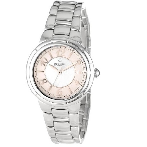 气质淑女范儿！Bulova 96L169 宝路华女士珀丽石英手表，原价$250.00，现仅售$65.00，免运费。