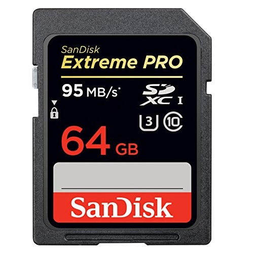 史低价！SanDisk Extreme Pro 64GB SDXC Class 10 UHS-1存储卡 (95MB/s)，原价$79.99，现仅售$33.95