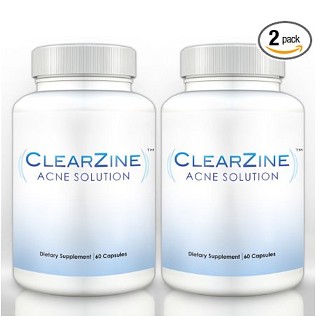ClearZine (2 Bottles) - The Top Rated Acne Treatment Pill. Eliminates Blotchiness, Redness, Blackheads and Zits  	$34.95+free shipping