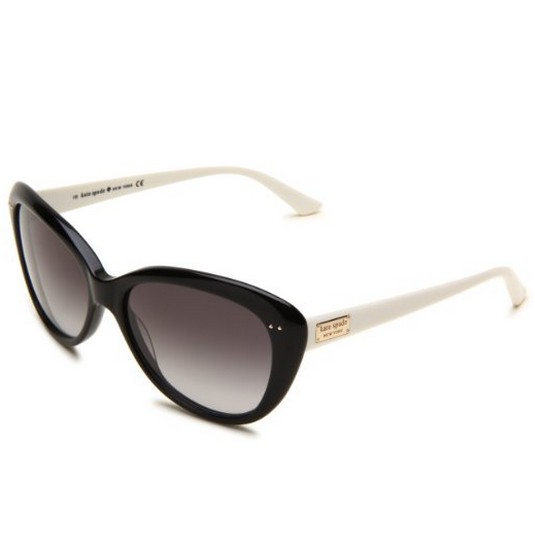 Kate Spade Women's ANGELIQS Cat Eye Sunglasses,Black & Cream Frame/Gray Gradient Lens,One Size $75.27+free shipping