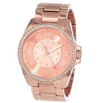 Juicy Couture Women's 1901011 Stella Rose Gold Plated Bracelet Watch $198.82+free shipping