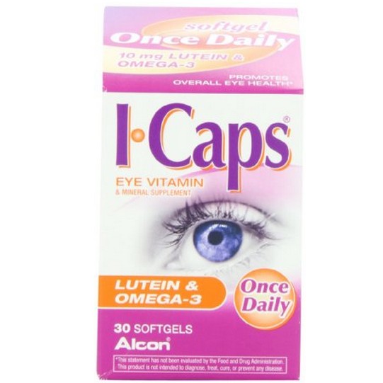 Icaps Lutein and Omega-3 Eye Vitamin and Mineral Supplement, 30 softgels $14.90+free shipping